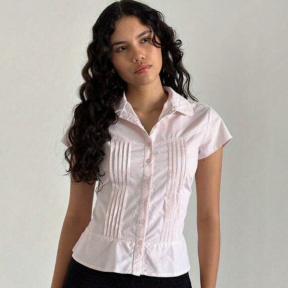 SHEIN pink button up - Picture 1 of 2